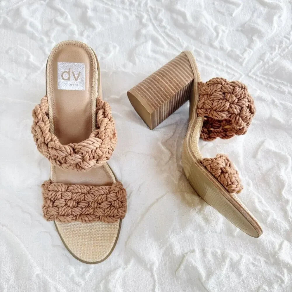 DV by Dolce Vita Roulette Block Heel Slide Sandal Size 11
